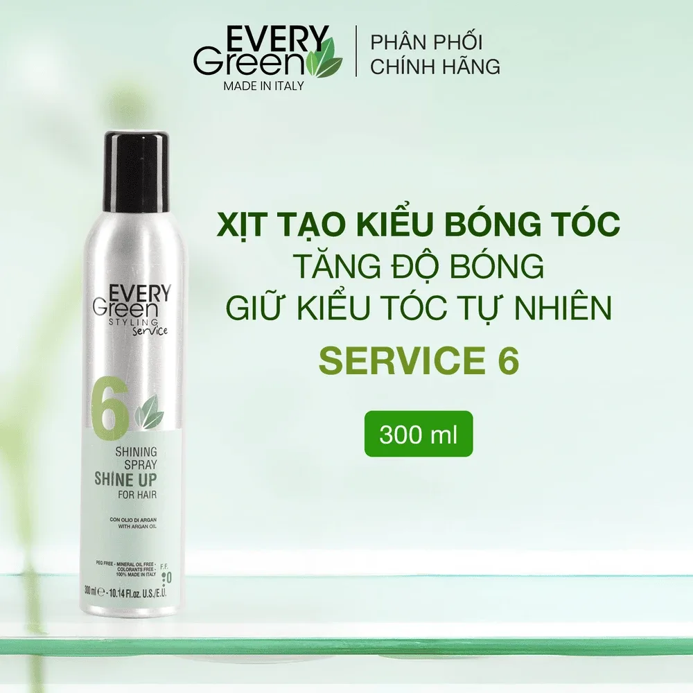 EVERY GREEN Vegan Service 6 - XỊT TẠO KIỂU BÓNG TÓC TỰ NHIÊN 300ML