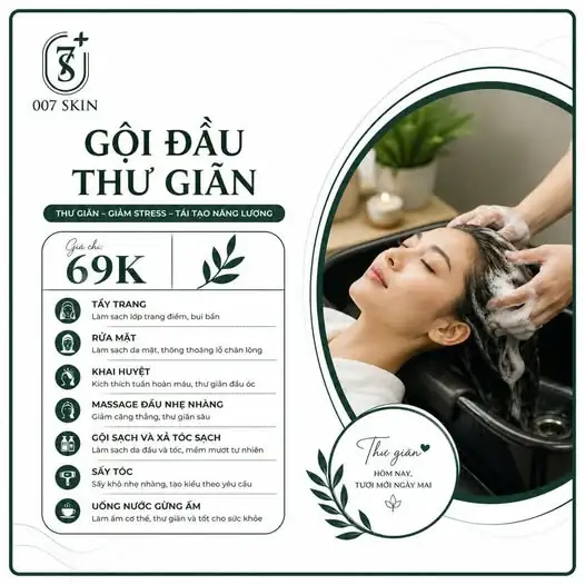 GỘI ĐẦU THƯ GIÃN – CHỈ 69K! 🌿