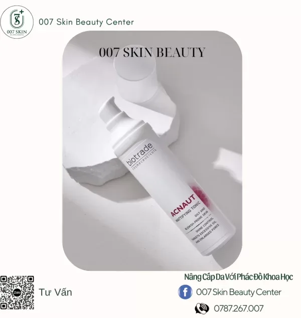 NƯỚC HOA HỒNG TÁI TẠO DA MỤN YẾU ĐỎ BIOTRADE ACNAUT MATTIFYING TONIC 60ML