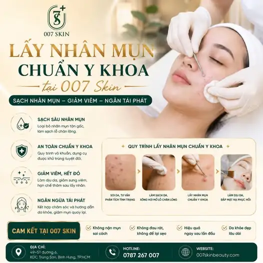 TẠM BIỆT MỤN – ĐÓN DA MỊN MÀNG CÙNG 007 SKIN