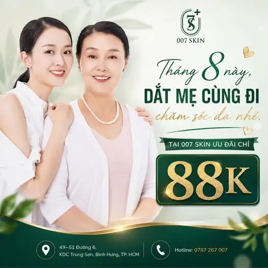 THÁNG 8 – DẮT MẸ ĐI CHĂM SÓC DA, TRAO GỬI YÊU THƯƠNG 💚